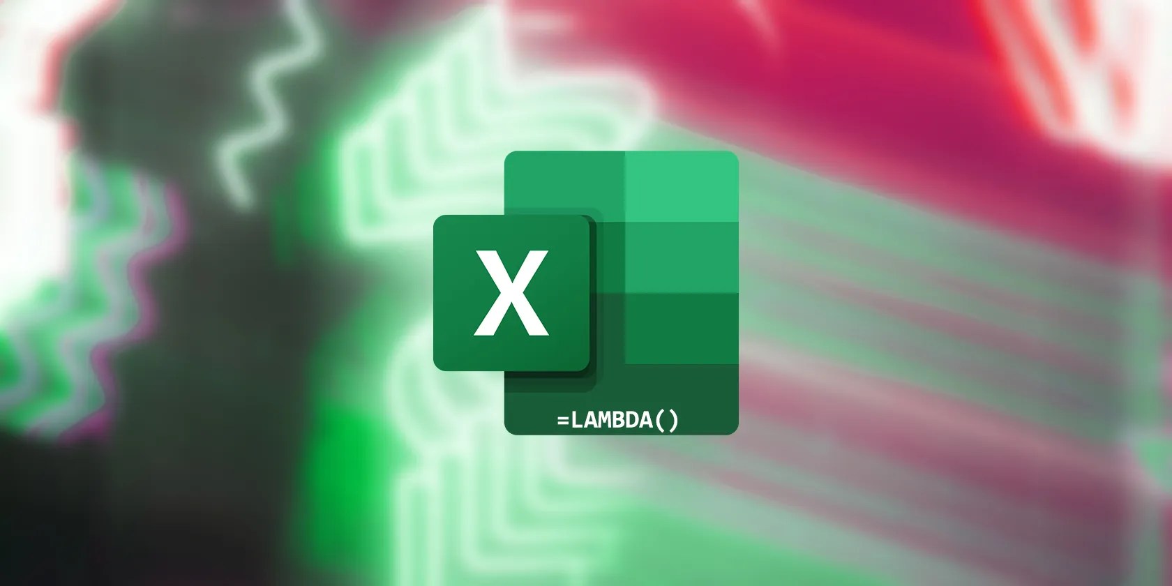 Excel logo on a neon background