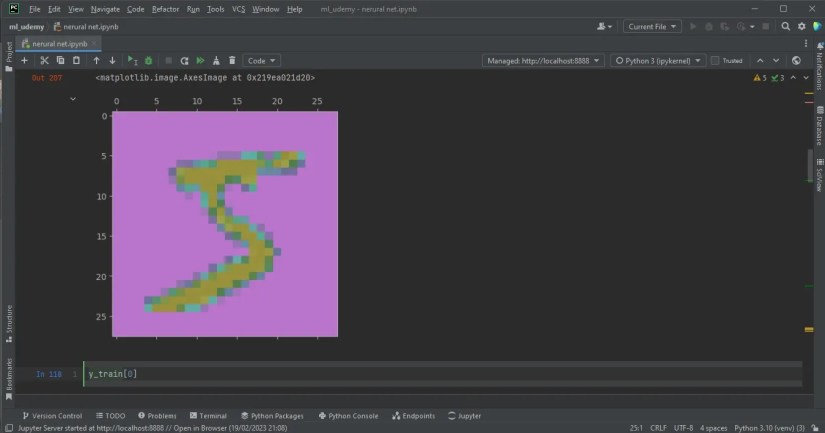 number five visualized in Matplotlib