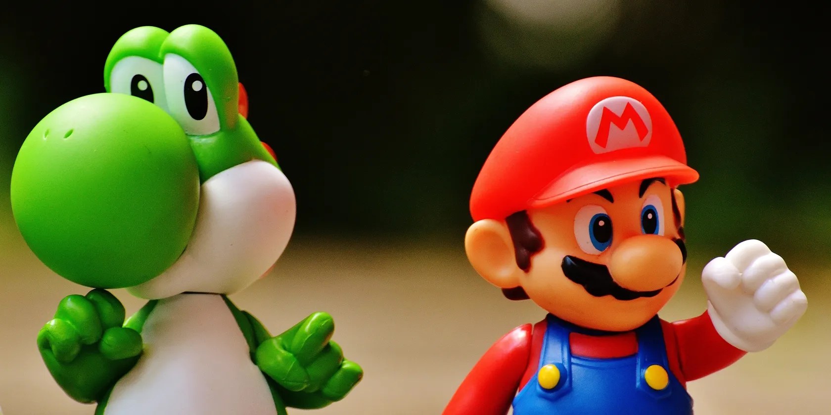 Mario and Yoshi Happy as a Team