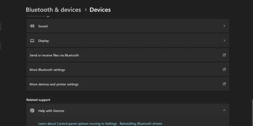 Open Bluetooth File Transfer using Settings