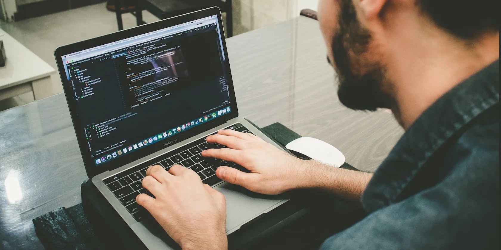 Someone using MacBook for Back End Development