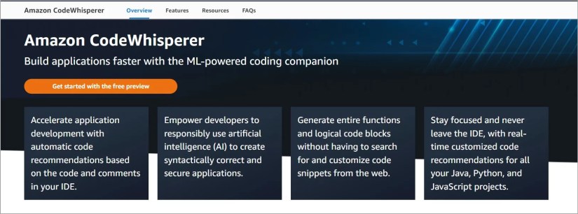 amazon codewhisperer homepage