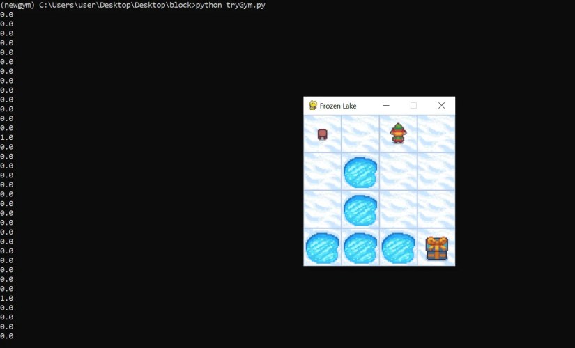 Complex iteration OpenAI Gym frozen lake result