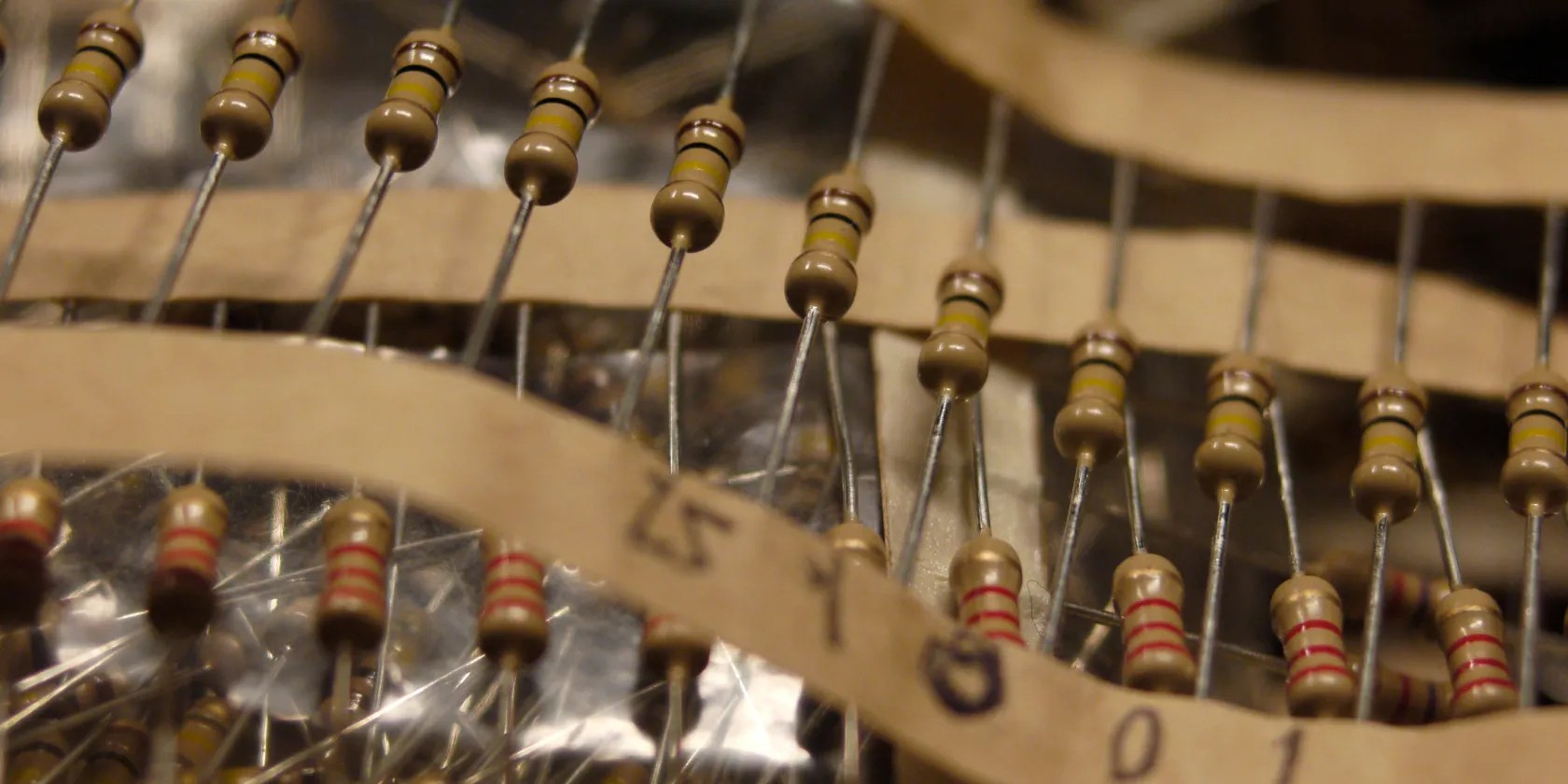 A set of carbon film resistors