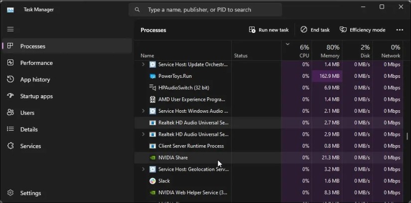 high cpu usage service task manager