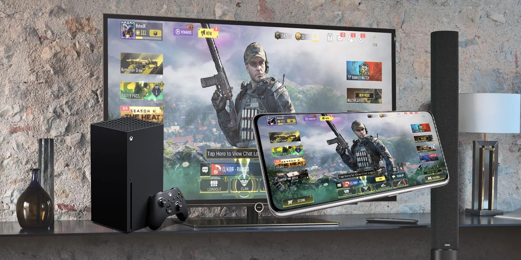 Smartphone Game streaming on tv