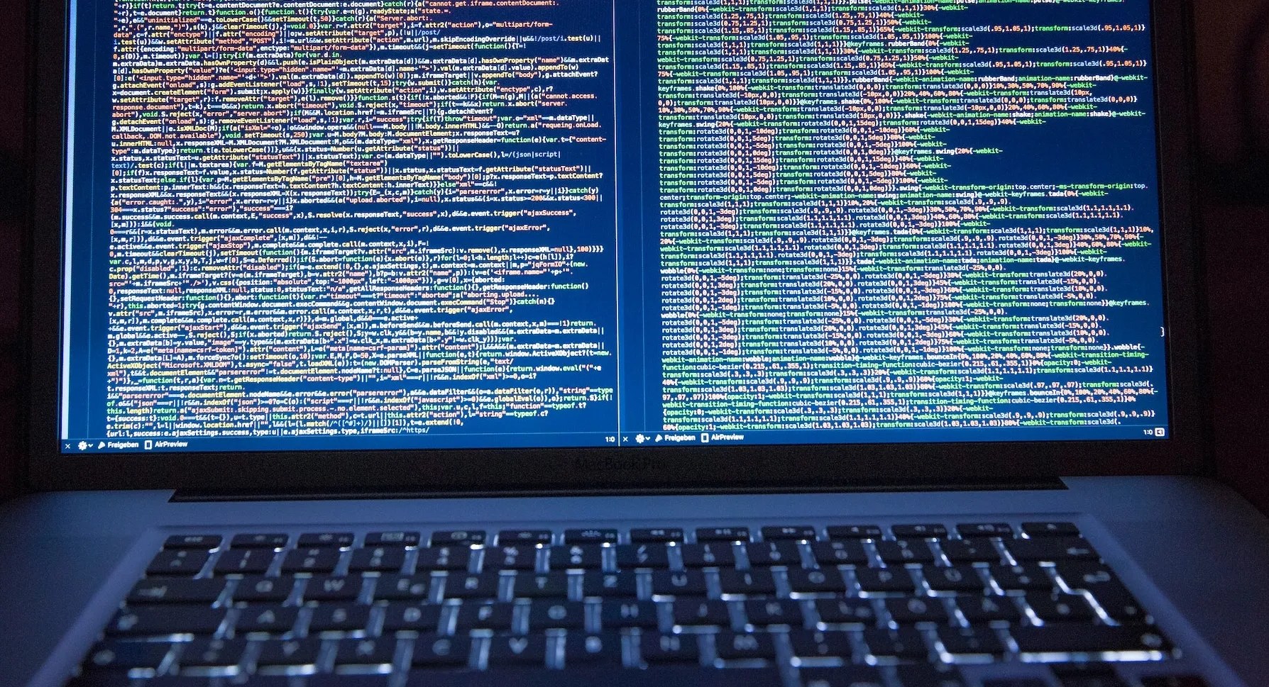 Data on Laptop Screen