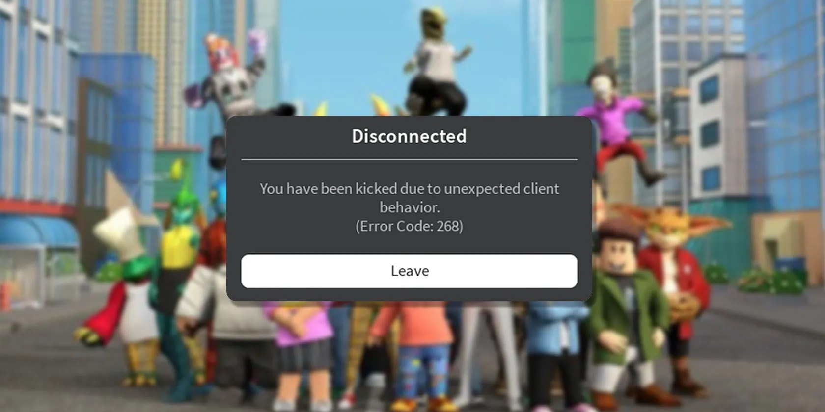 Error268 Roblox Error window