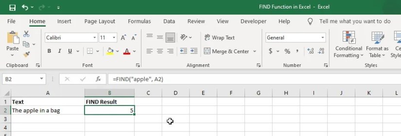 Finding the position of a substring with the FIND function