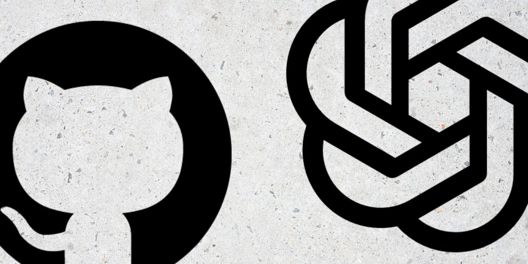 GitHub and OpenAI logos on plain background