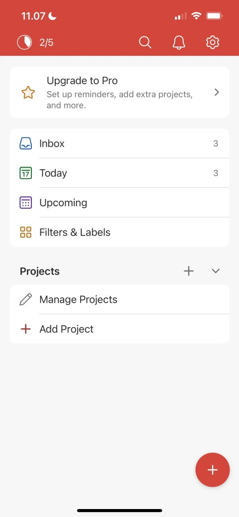 Todoist Interface Screenshot