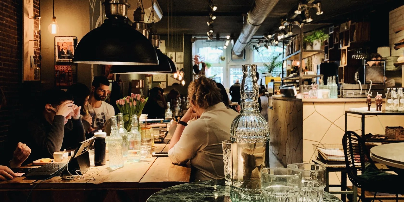 a restaurant interior