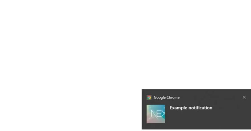 A Screenshot of browser notification in Google Chrome
