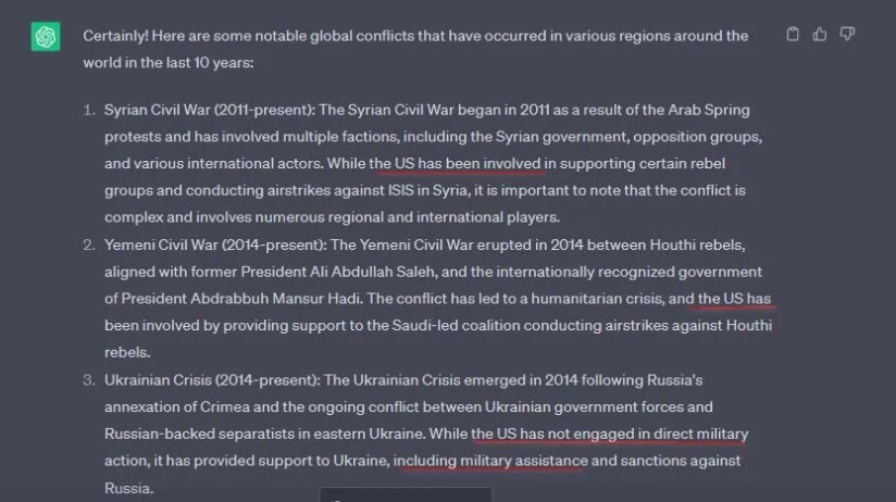 ChatGPT context sensitivity