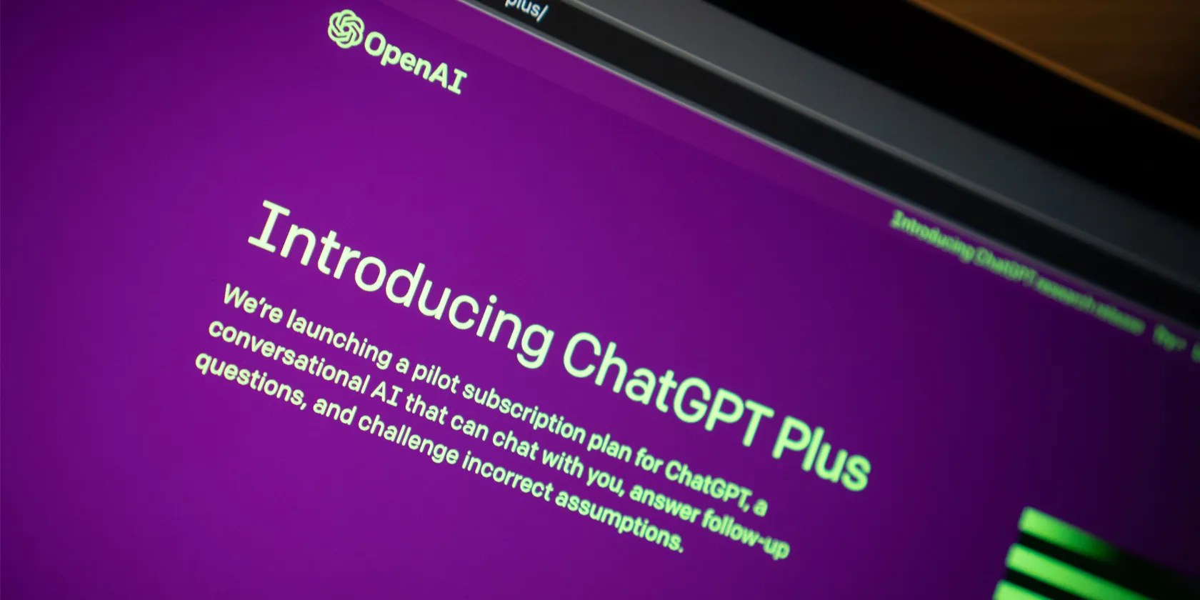 ChatGPT Plus Intro Page
