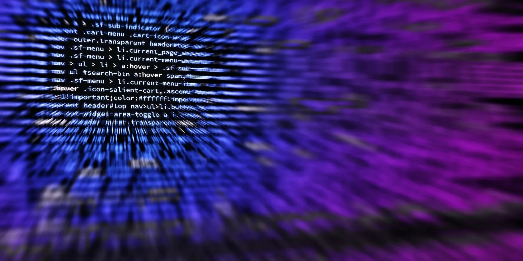 A cluster of codes in a blue to purple gradient themed background