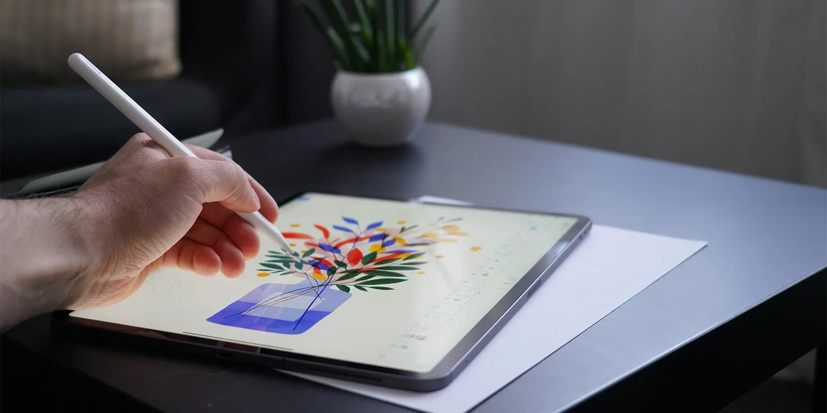 Hand drawing on iPad.