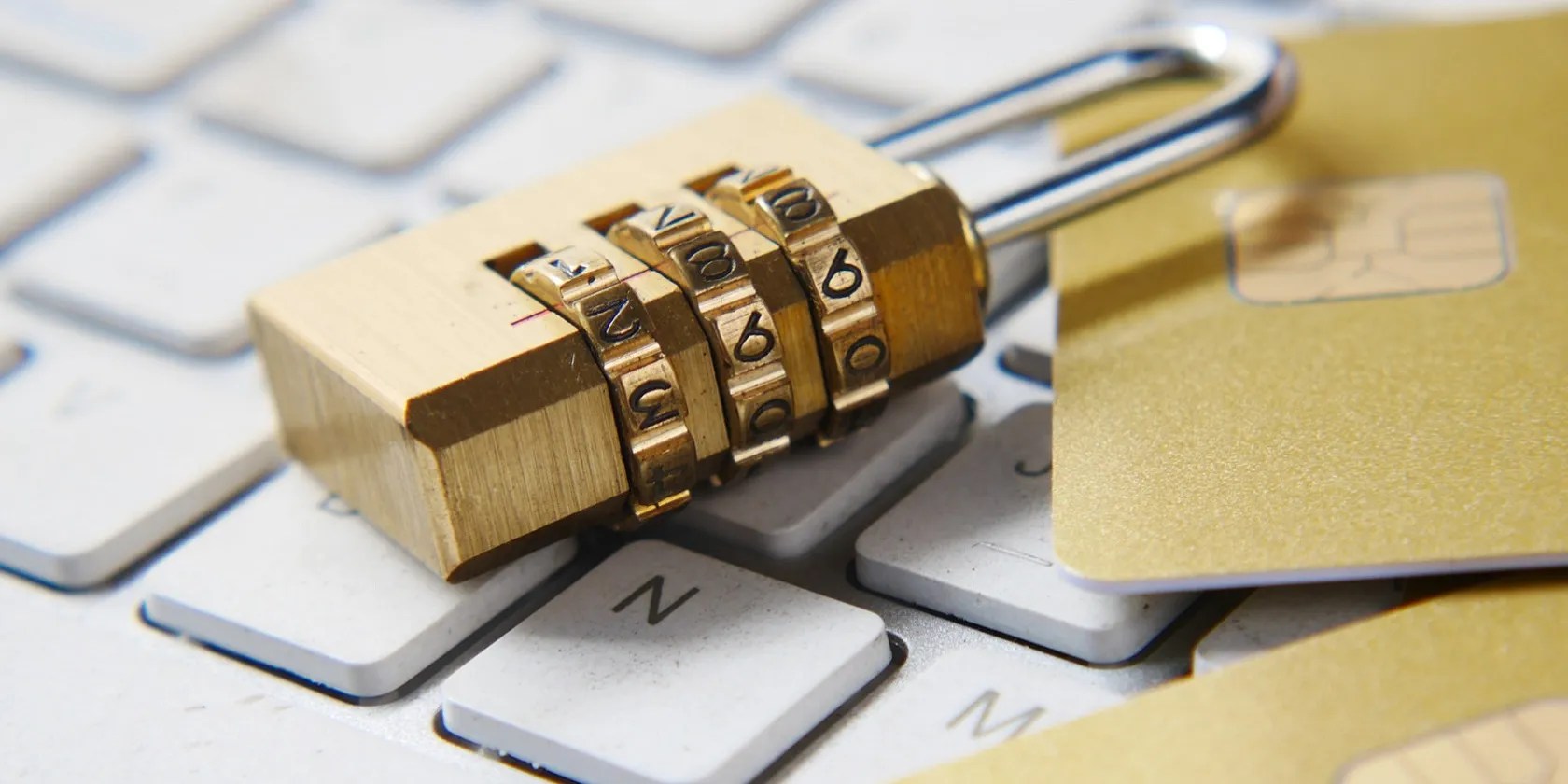 A padlock and PC keyboard