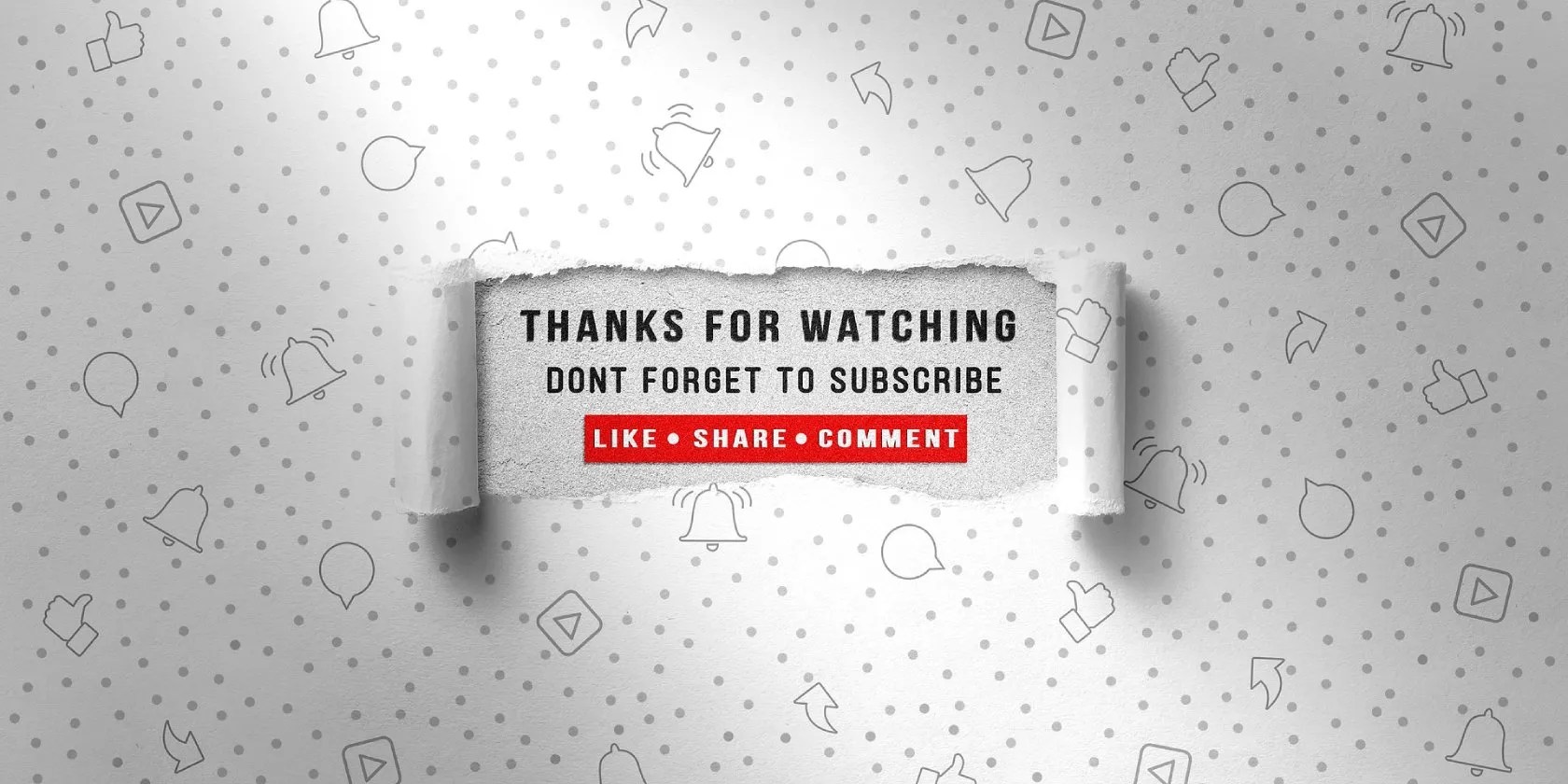 YouTube Outro with thanks for watching and a call to action