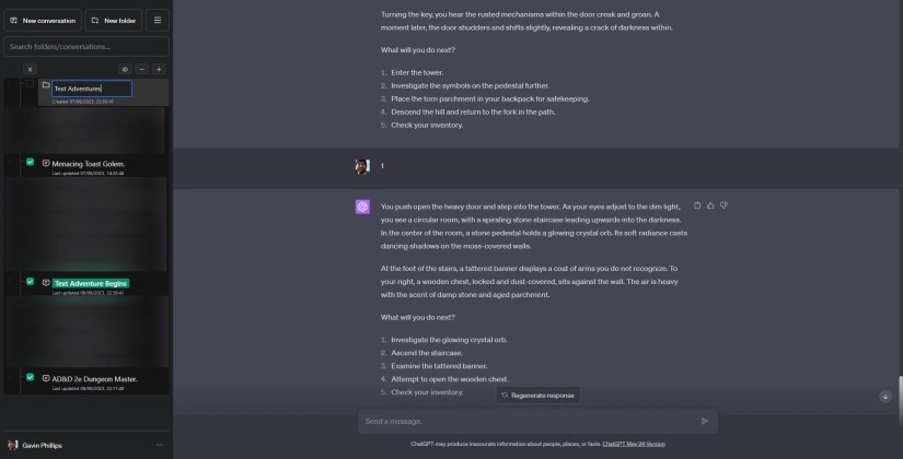 adding chatgpt conversations to folder