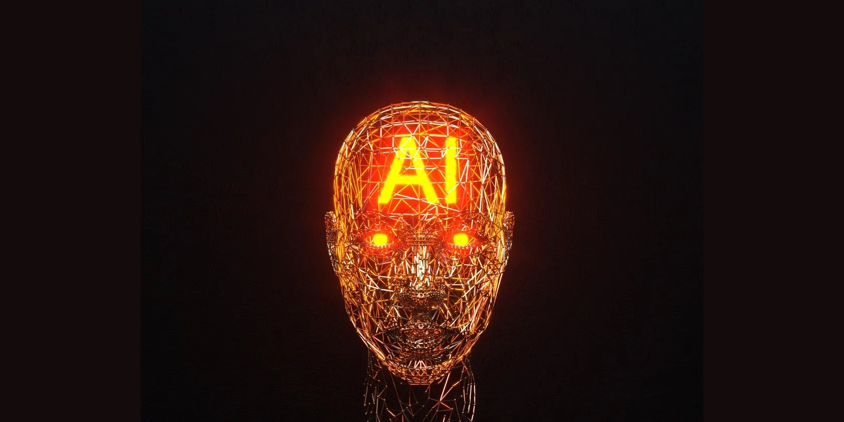 Ai cloud with robot head