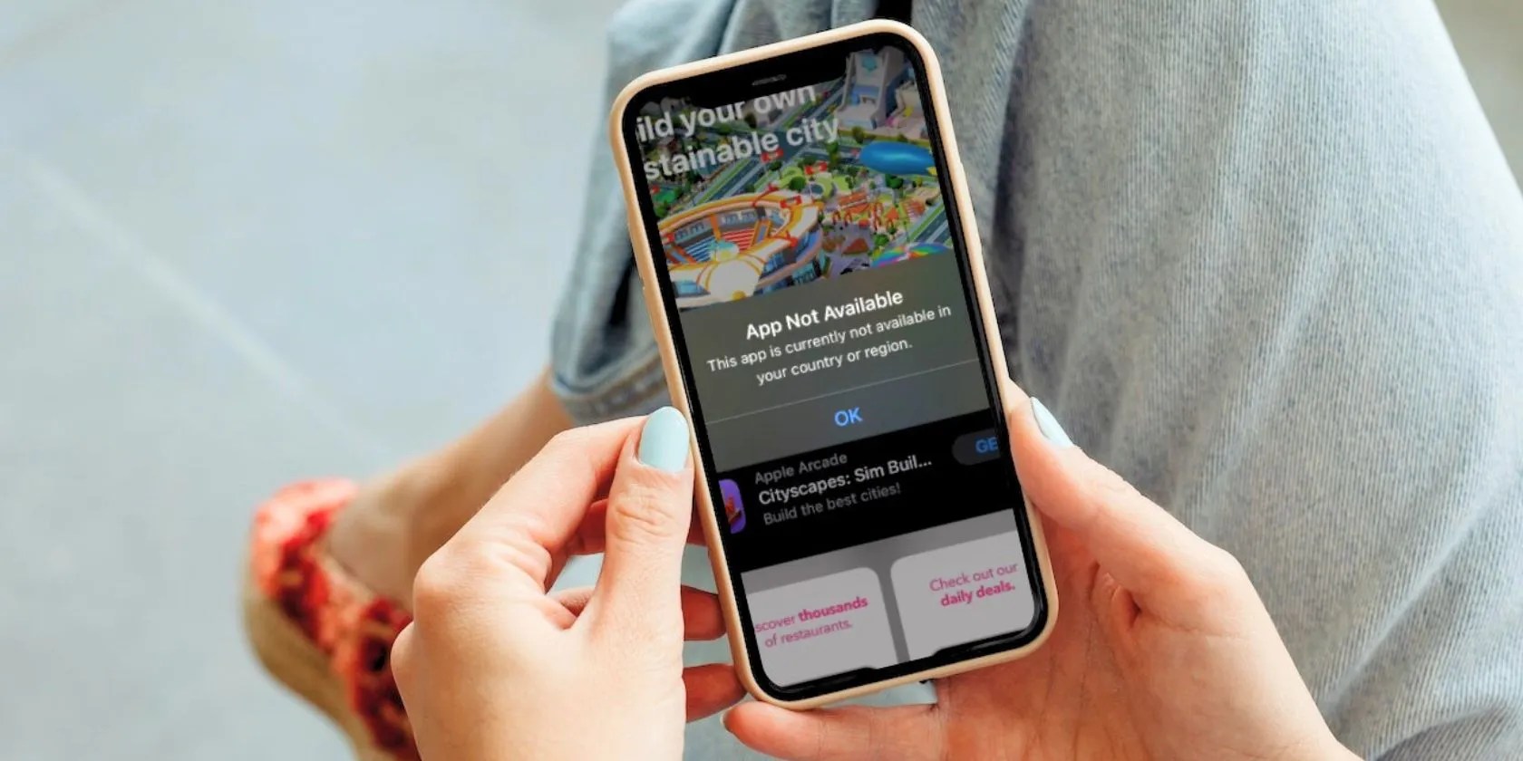 App currently not available alert iPhone