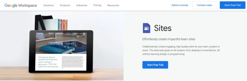 Google Sites website builder