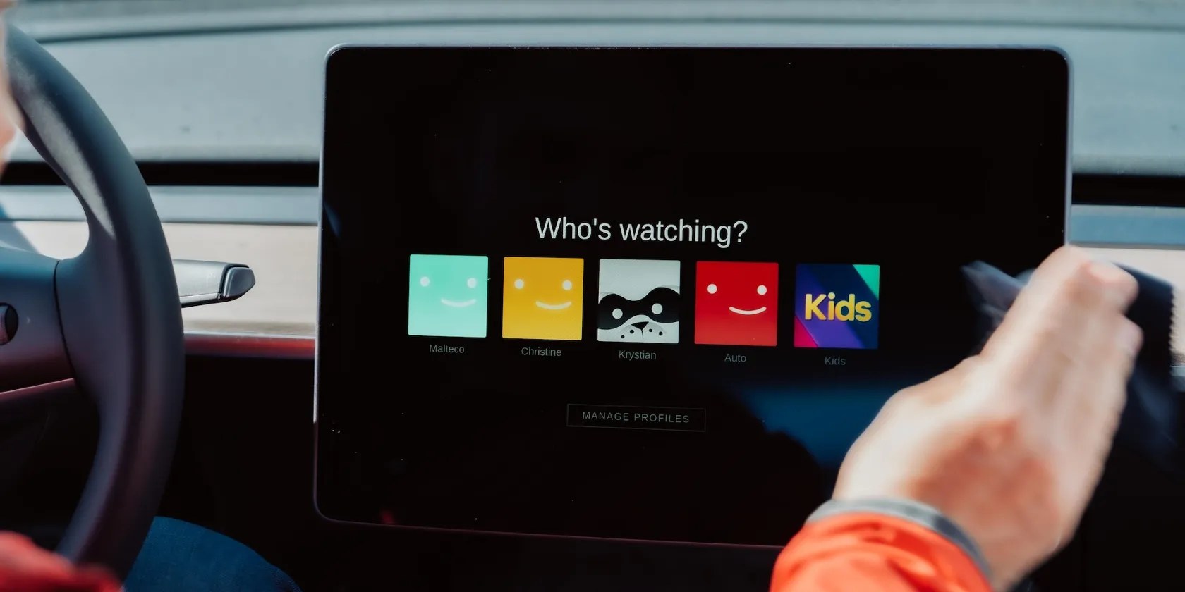 The profiles tab on Netflix