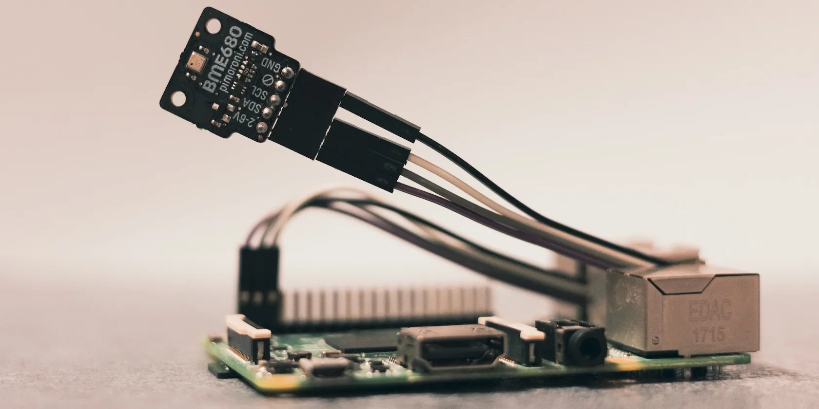 BME680 sensor connected to Raspberry Pi