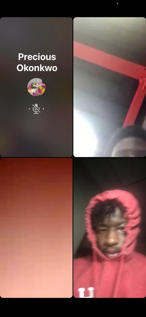 WhatsApp group call with four participants