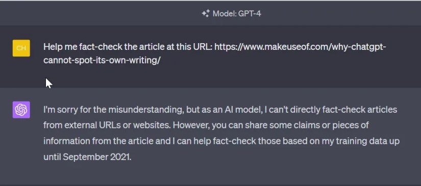 ChatGPT unable to fact-check article