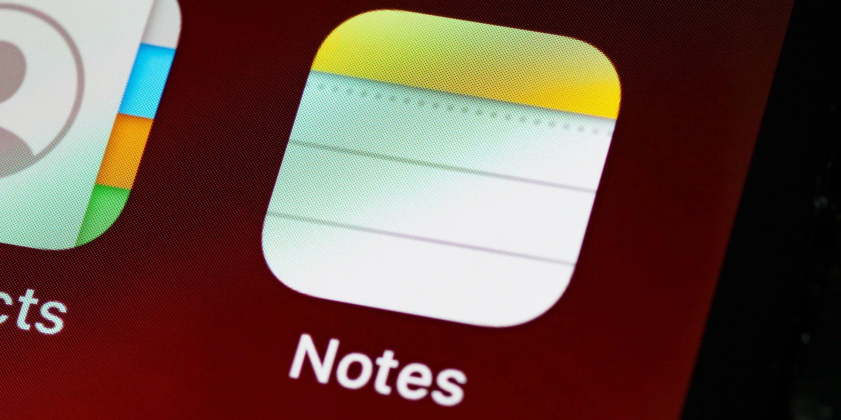 Notes app on iPhone
