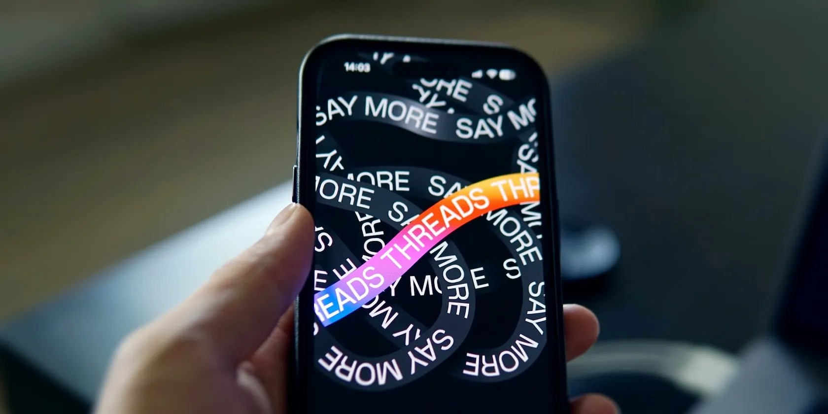 threads app on phone screen