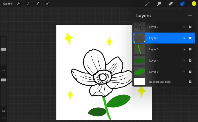 Procreate Drawing of Flower