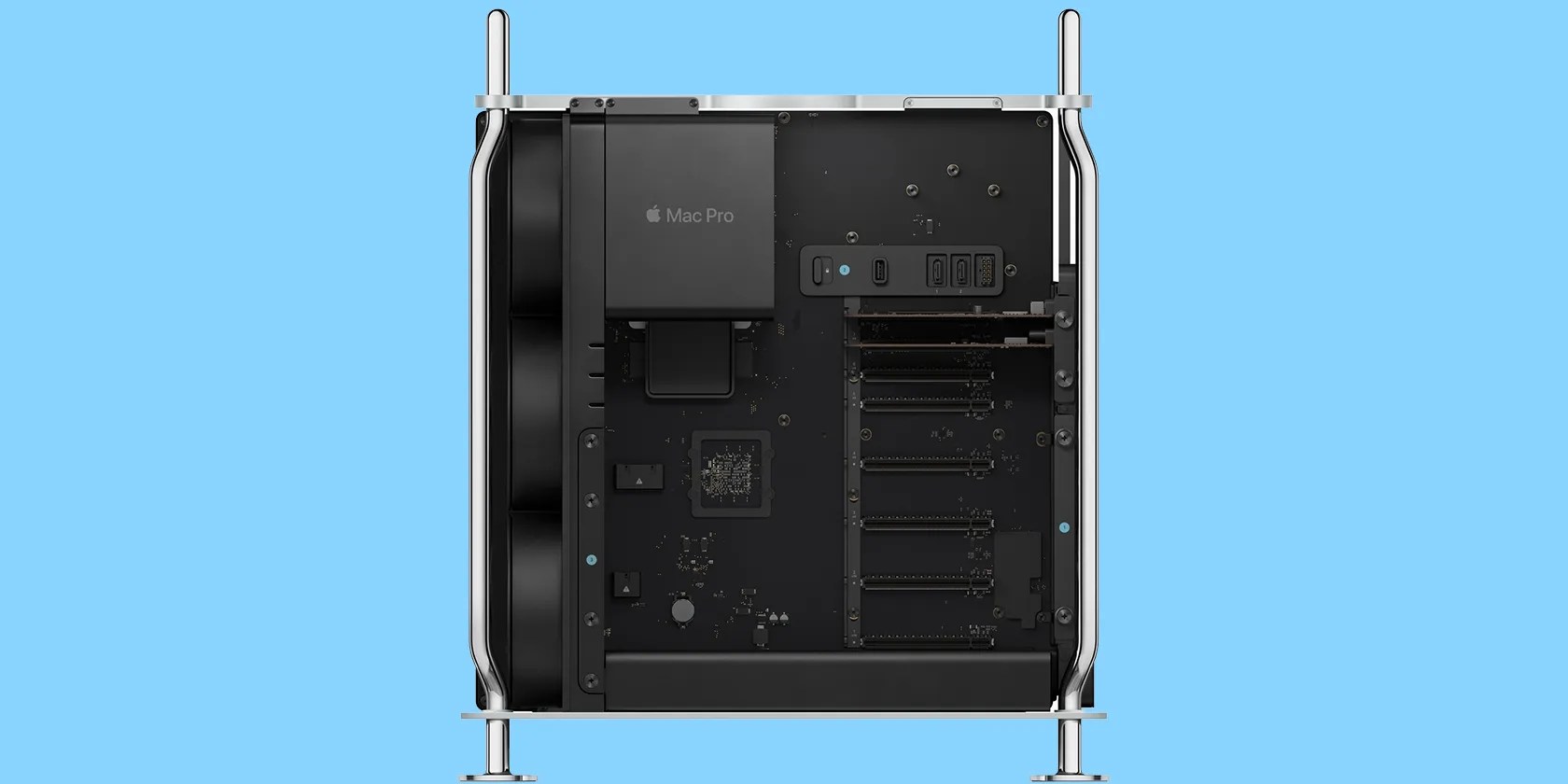 The internals of an Apple silicon Mac Pro