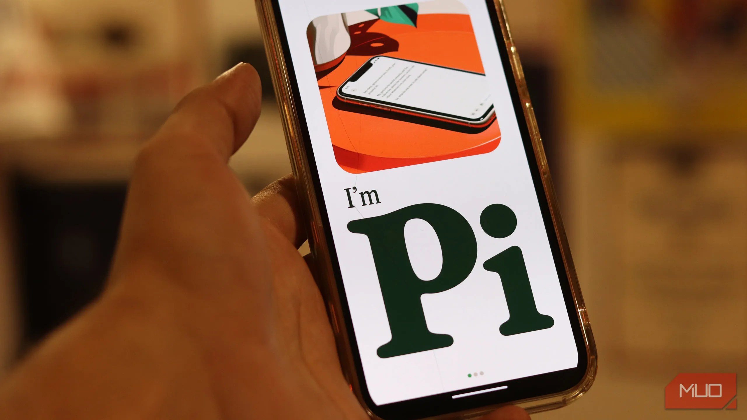 Pi App onboarding screen on Android
