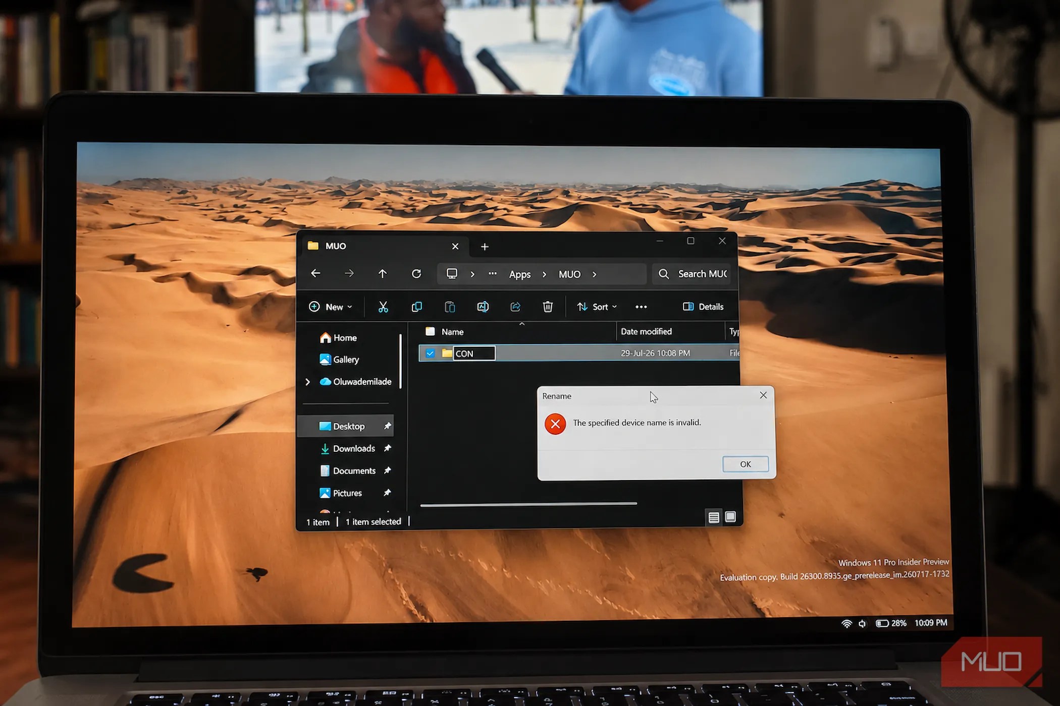 Windows still won’t let you use this name for a folder — and DOS is why