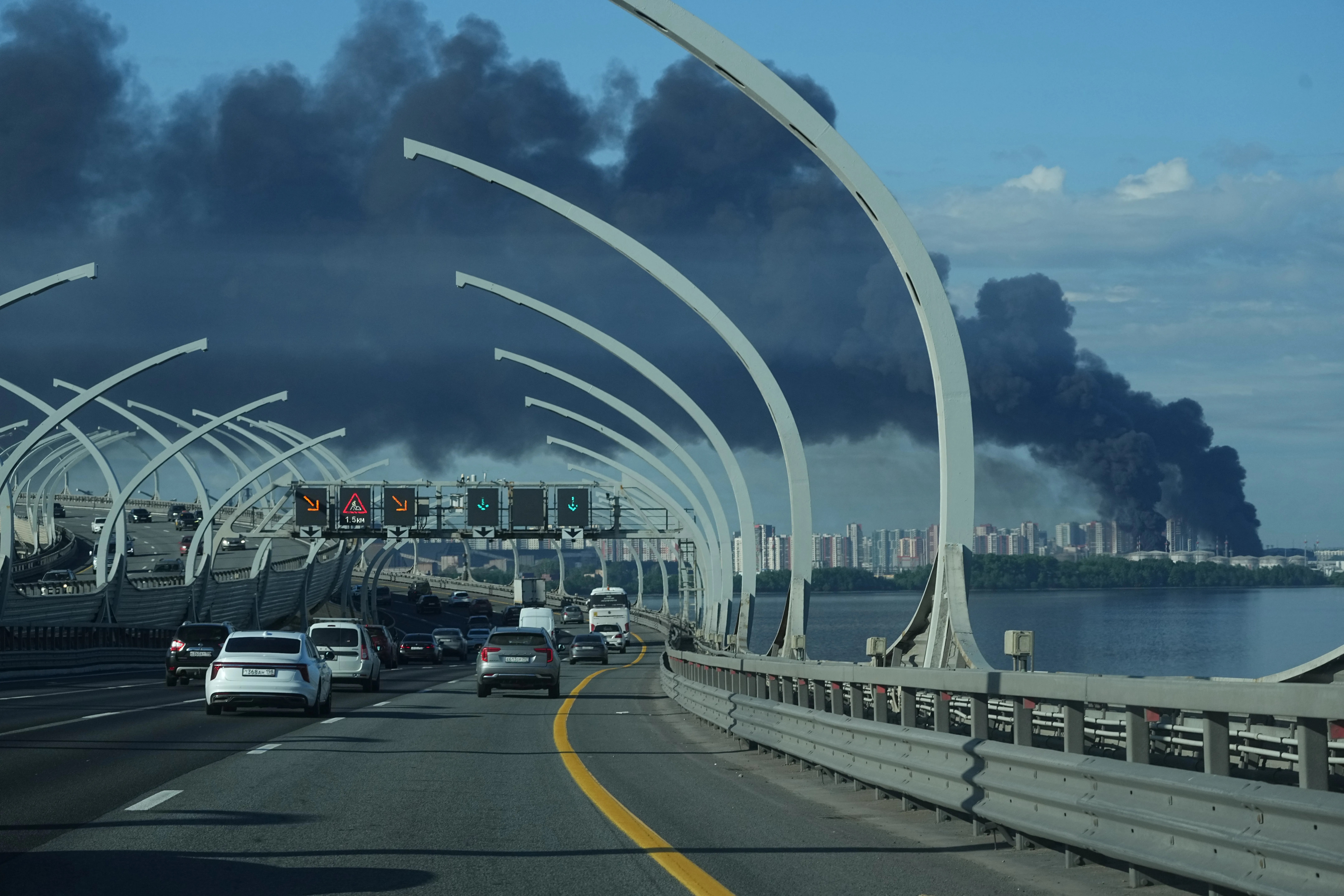 Ukraine’s Drone Strikes Set a Gloomy Tone for Putin’s Economic Showcase