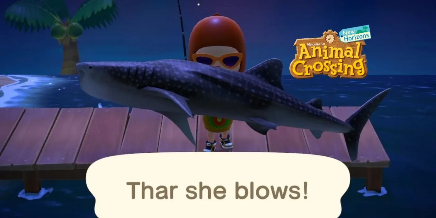 Animal Crossing How to Catch Whale Sharks Screen Rant