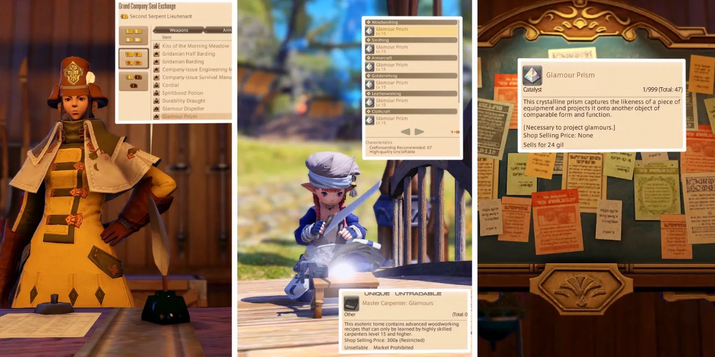 FFXIV How to Get Glamour Prisms (& How They Work)