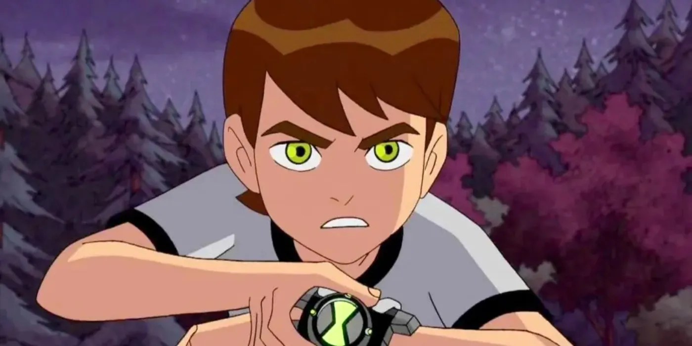 Ben is activating his watch in Ben 10.