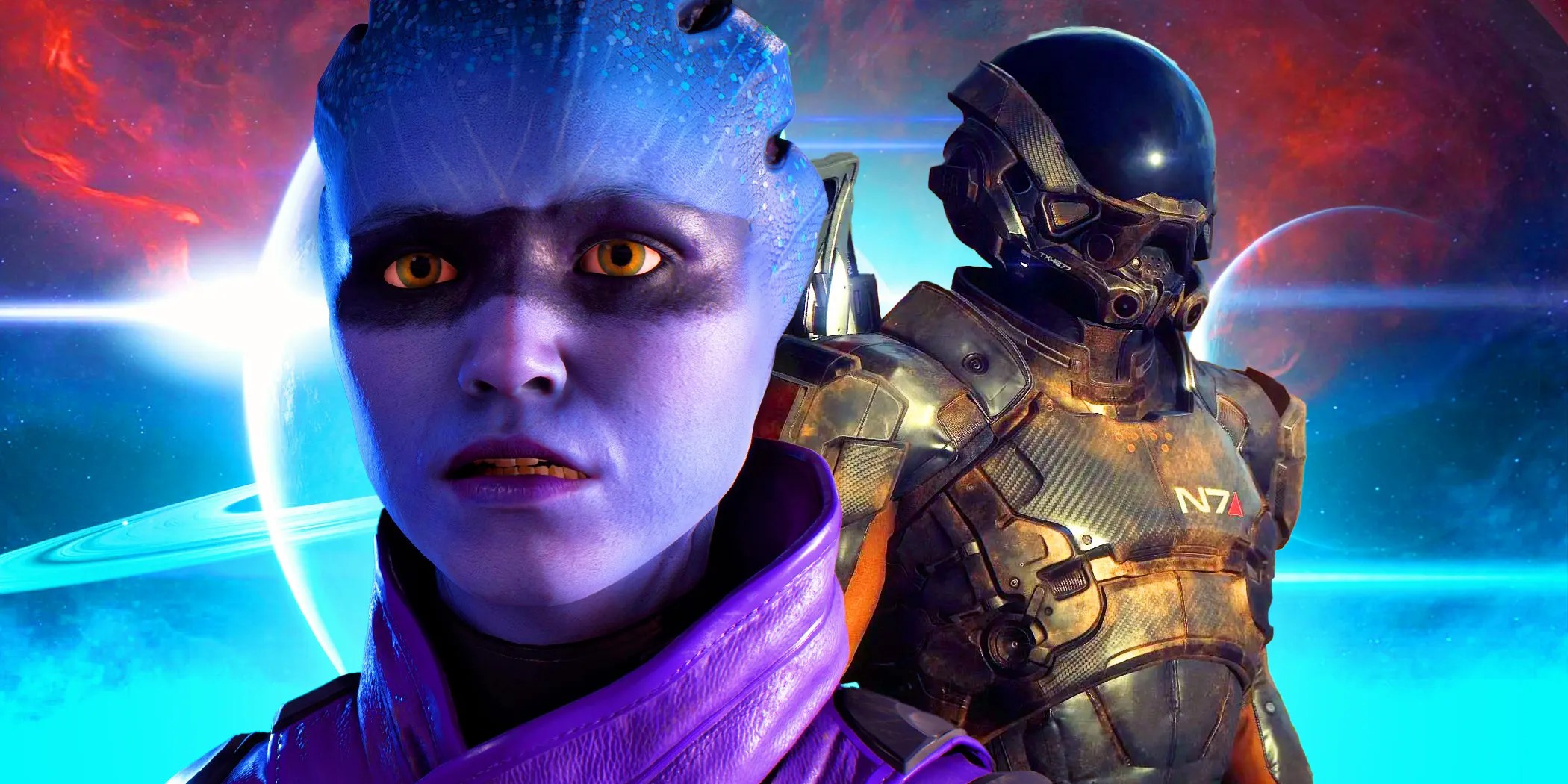 Characters from Mass Effect Andromeda