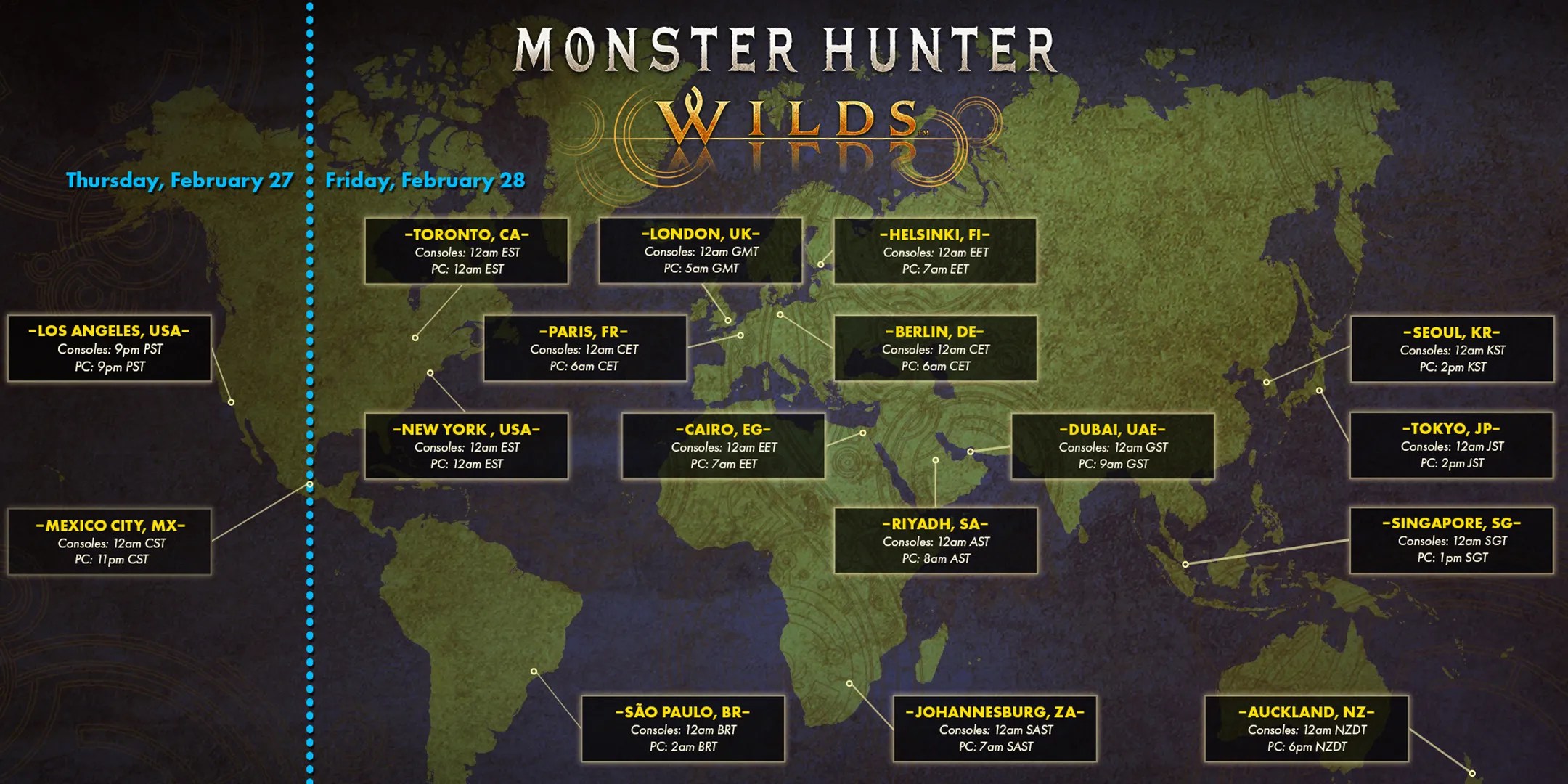 Monster Hunter Wilds Digital Launch map