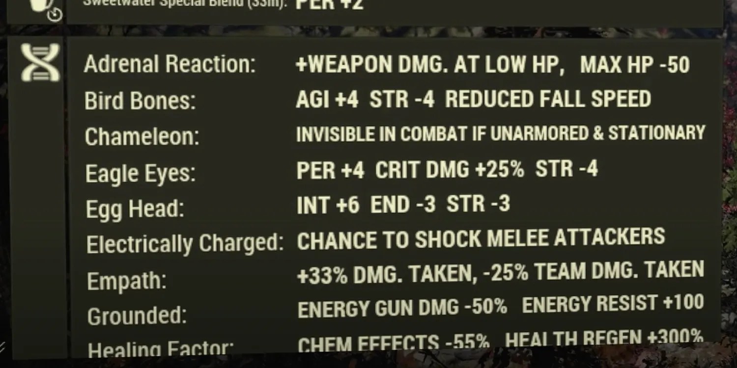 Fallout 76 Complete Guide To Mutations