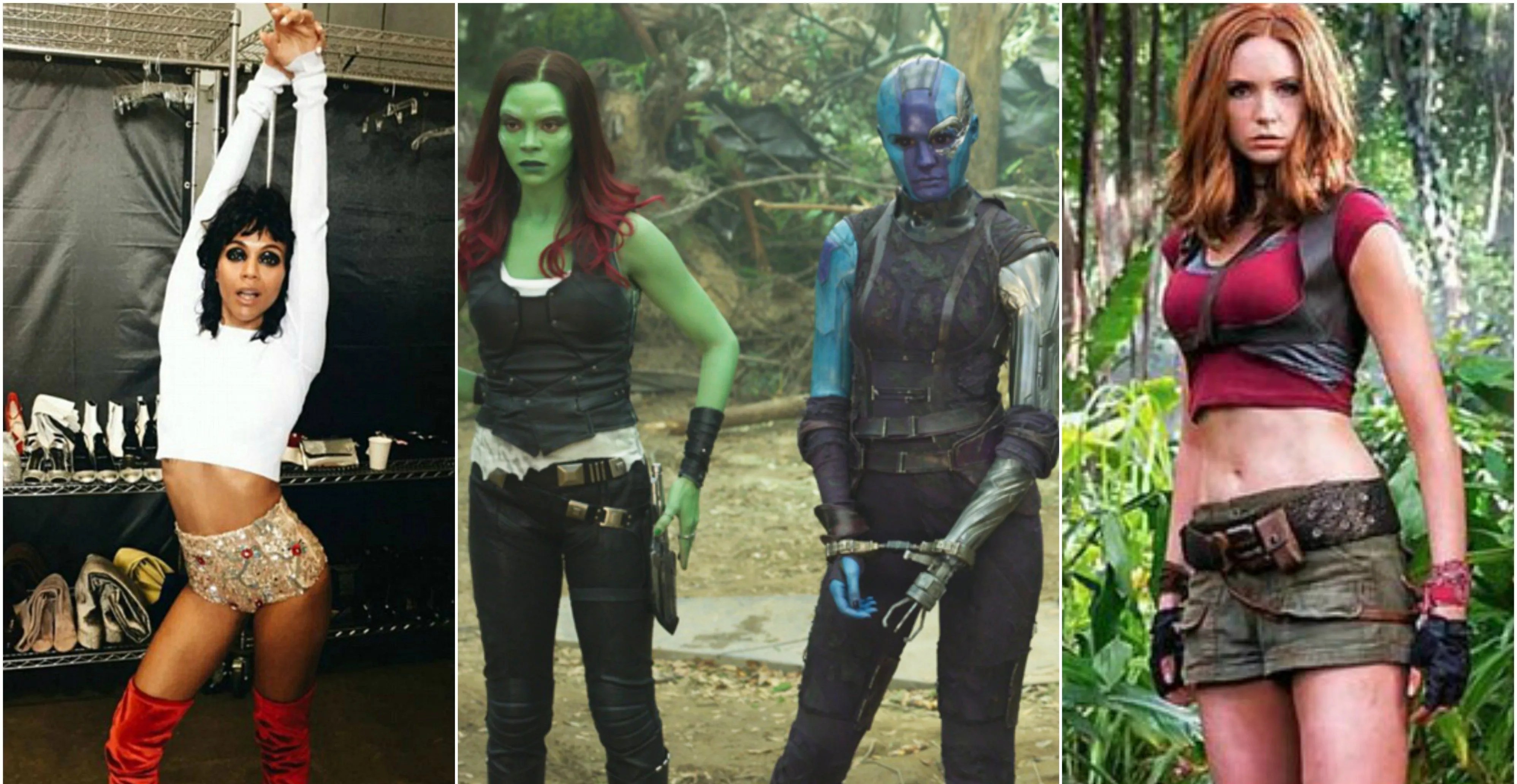 10 Surprising Pics Of Gamora Out Of Costume (And 10 Pics Of Nebula)