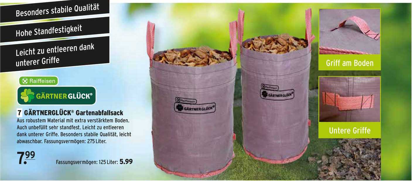 Gärtnerglück Gartenabfallsack Angebot bei Raiffeisen Markt