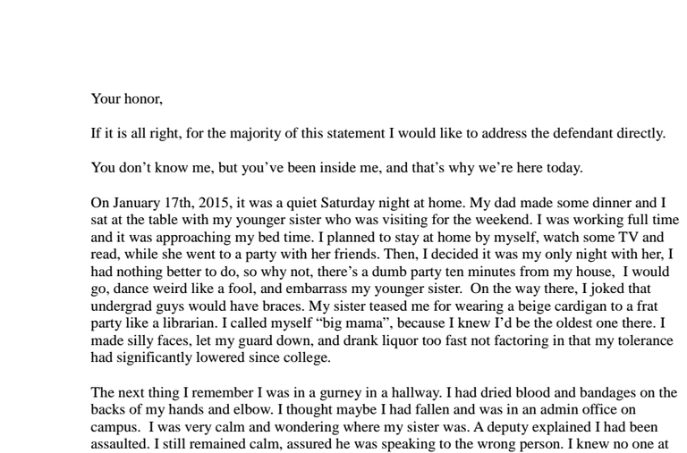 House Members Unite to Read Stanford Rape Victim’s Letter The New