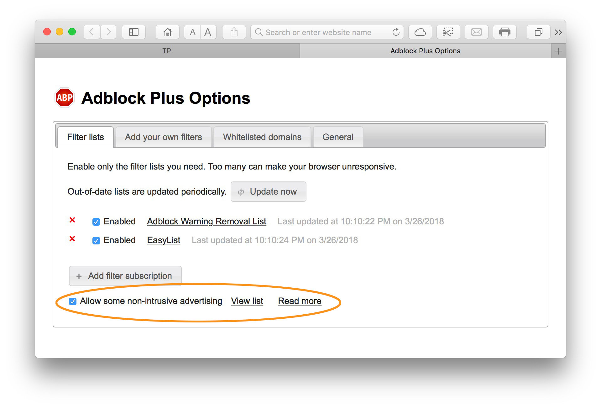 verhungert verlieren Durst adblock plus filter list Tor Leere Köstlich