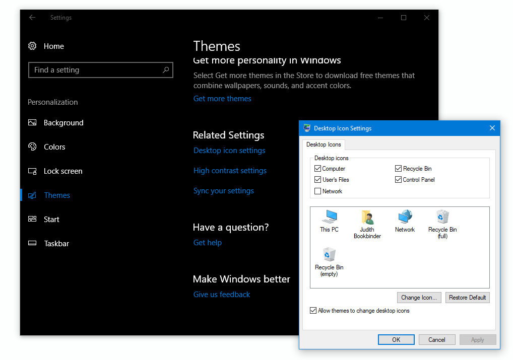 How to change recycle bin icon sinctito