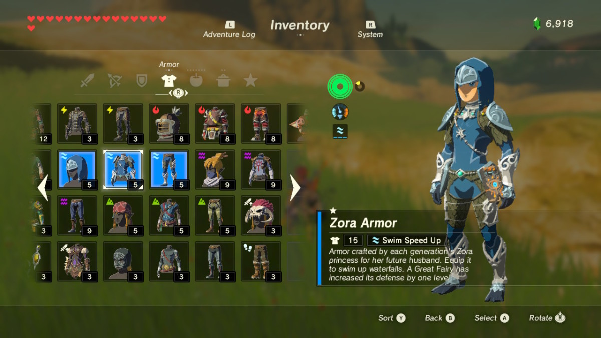 Zelda BotW Guide Getting the desert Zora set Millenium